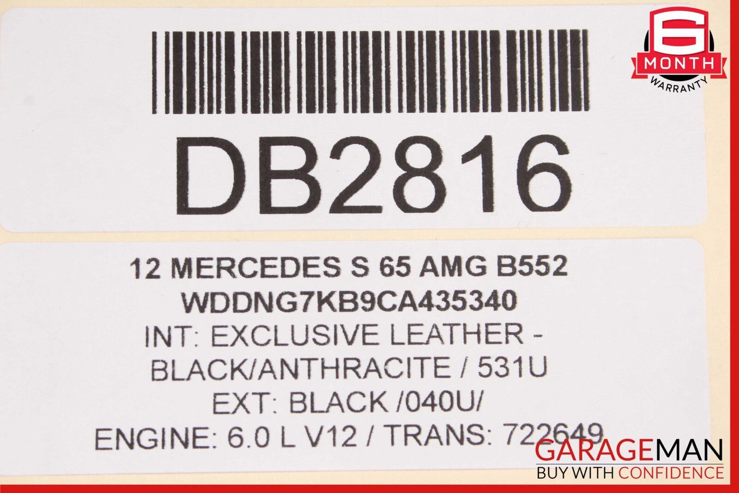 07-13 Mercedes W221 S550 S65 AMG Center Middle Pano Panoramic Roof Glass Panel