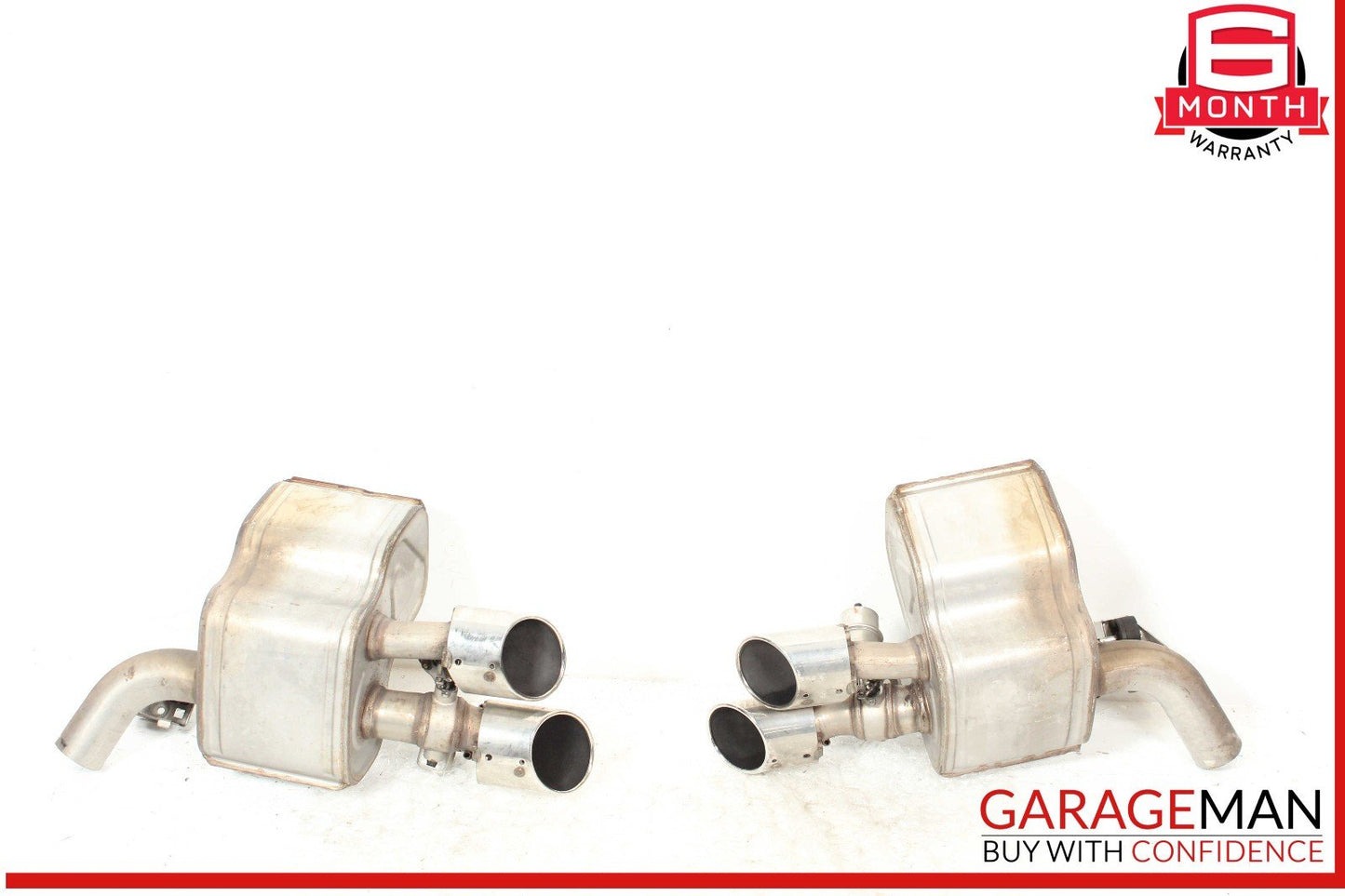 14-17 Maserati Ghibli Rear Left & Right Side Exhaust Muffler Tip Pipe Set of 2