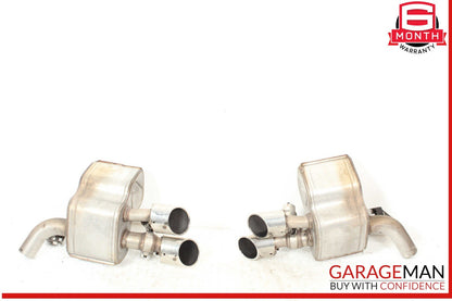 14-17 Maserati Ghibli Rear Left & Right Side Exhaust Muffler Tip Pipe Set of 2