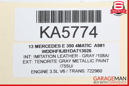 08-14 Mercedes W212 E350 4Matic Rear Left Side Door Lock Latch Actuator OEM
