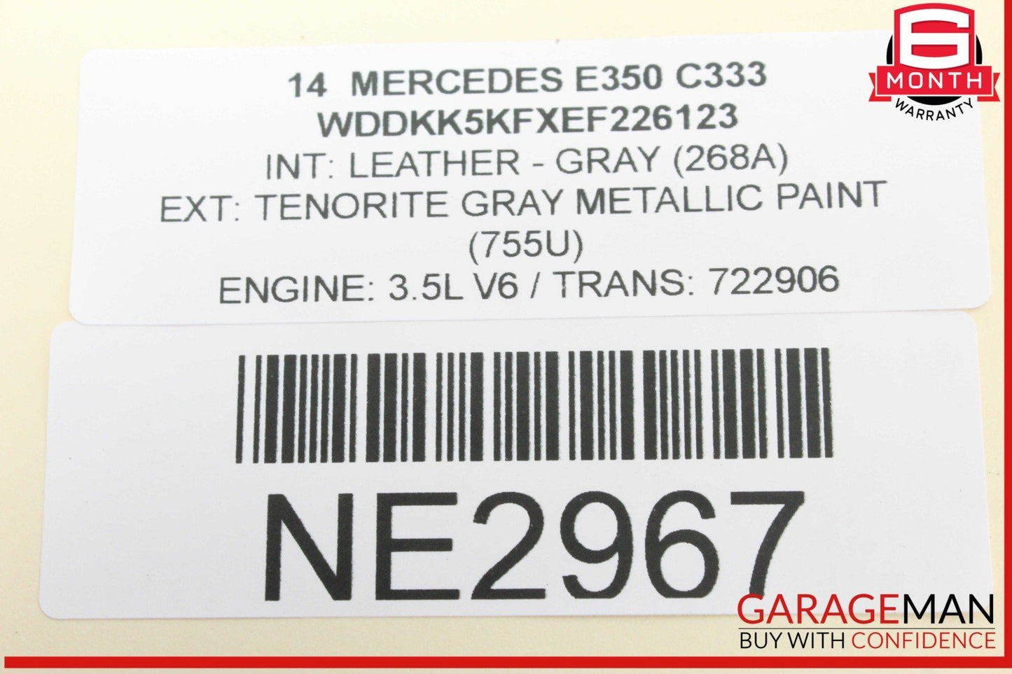 14-17 Mercedes W207 E350 E400 Rear Left Driver Side Inner Tail Light Lamp OEM