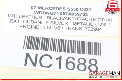 07-14 Mercedes W221 S550 CL550 Dashboard Instrument Cluster Dash Control Switch