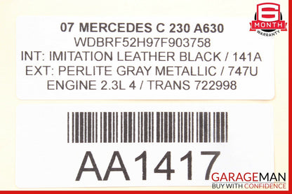 01-07 Mercedes W203 C230 C350 Front Right Side Door Lock Latch Actuator