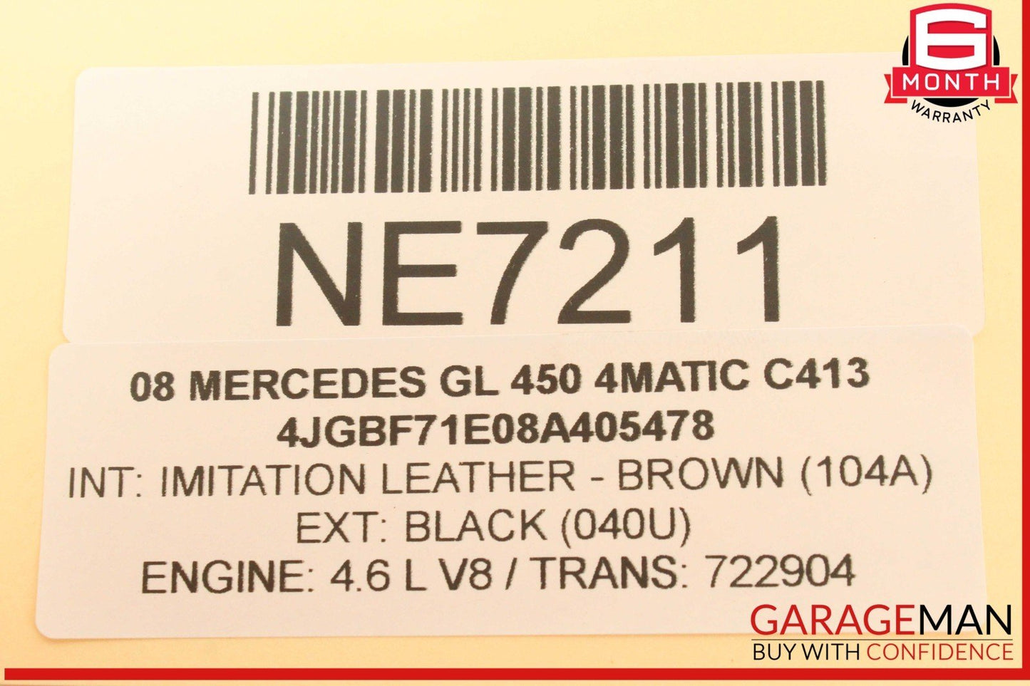 06-13 Mercedes X164 GL450 4MATIC Rear Trunk Lid Liftgate Tail Gate Handle OEM