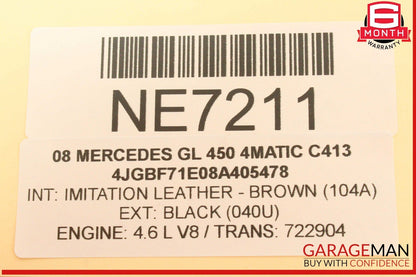 06-13 Mercedes X164 GL450 4MATIC Rear Trunk Lid Liftgate Tail Gate Handle OEM