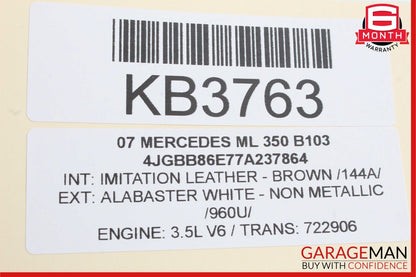 06-13 Mercedes W164 ML350 GL450 Front Left Side Door Control Module Unit OEM