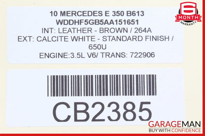 10-13 Mercedes W212 E350 Front Center Dash AC A/C Air Vent Grille Trim Assembly