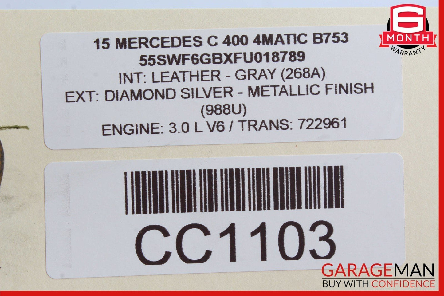 08-18 Mercedes W205 C400 E350 Rear Left / Right Suspension Upper Control Arm OEM