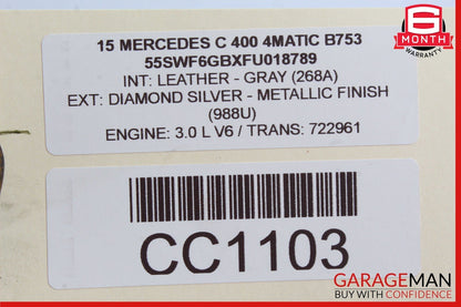 08-18 Mercedes W205 C400 E350 Rear Left / Right Suspension Upper Control Arm OEM