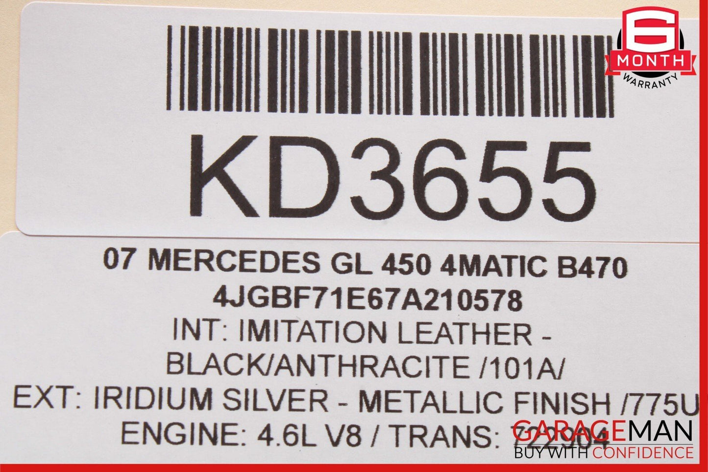 07-09 Mercedes X164 GL450 GL320 Right Passenger Side Tail Light Lamp OEM