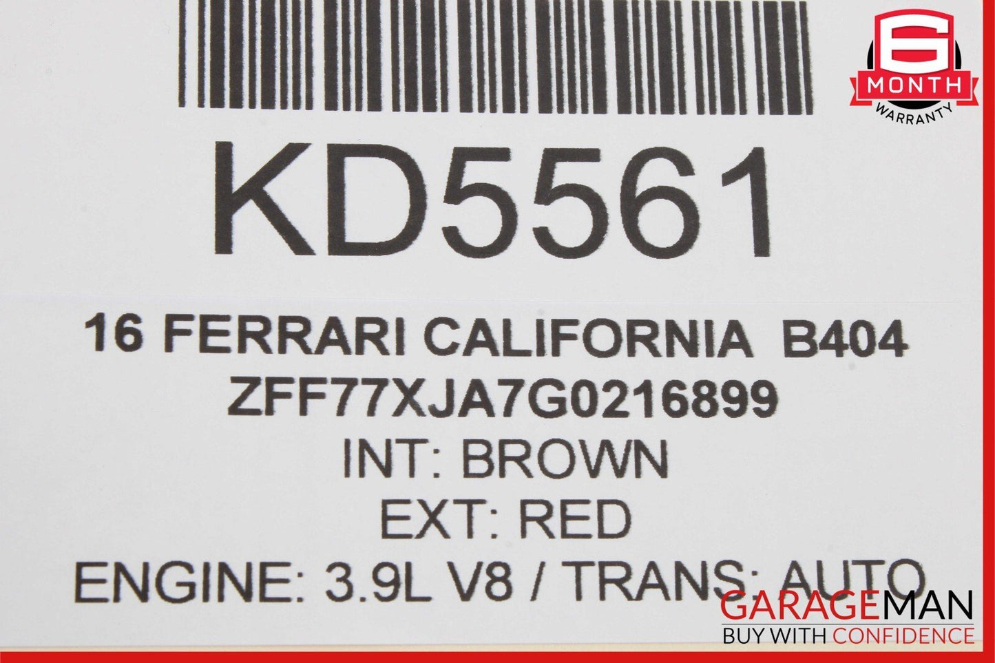 15-18 Ferrari California T Rear Roll Bar Central Support Bracket Panel 80150100