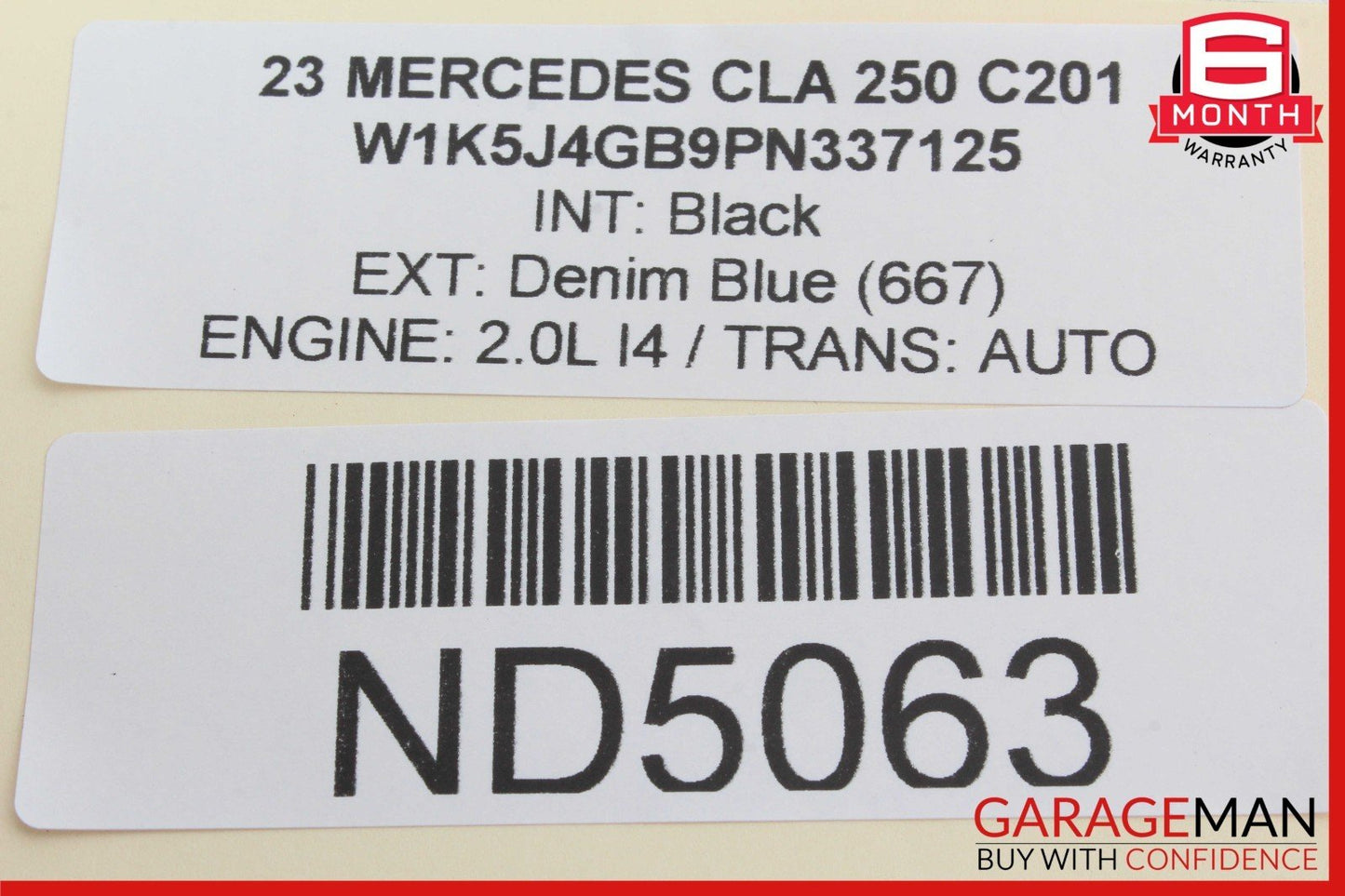 20-23 Mercedes W118 CLA250 Front Left Driver Side Seat Belt Seatbelt Black