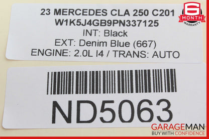 20-23 Mercedes W118 CLA250 Front Left Driver Side Seat Belt Seatbelt Black