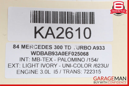 79-85 Mercedes W123 300TD Front Right Interior Door Handle OEM