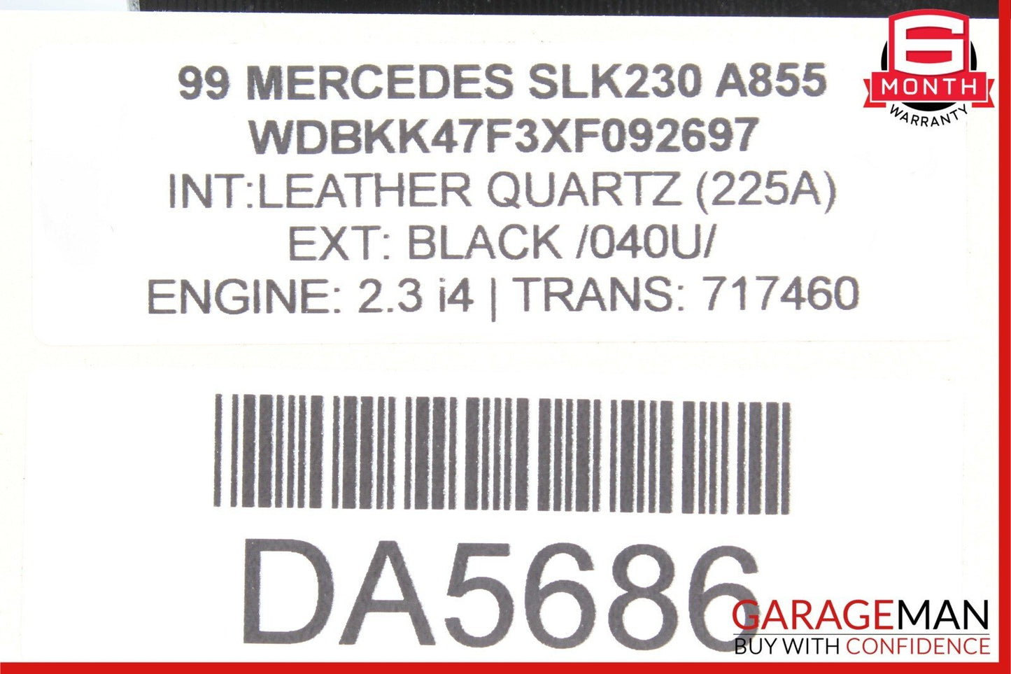 97-04 Mercedes R170 SLK230 Front Right Side Headlight Bracket Support Frame OEM