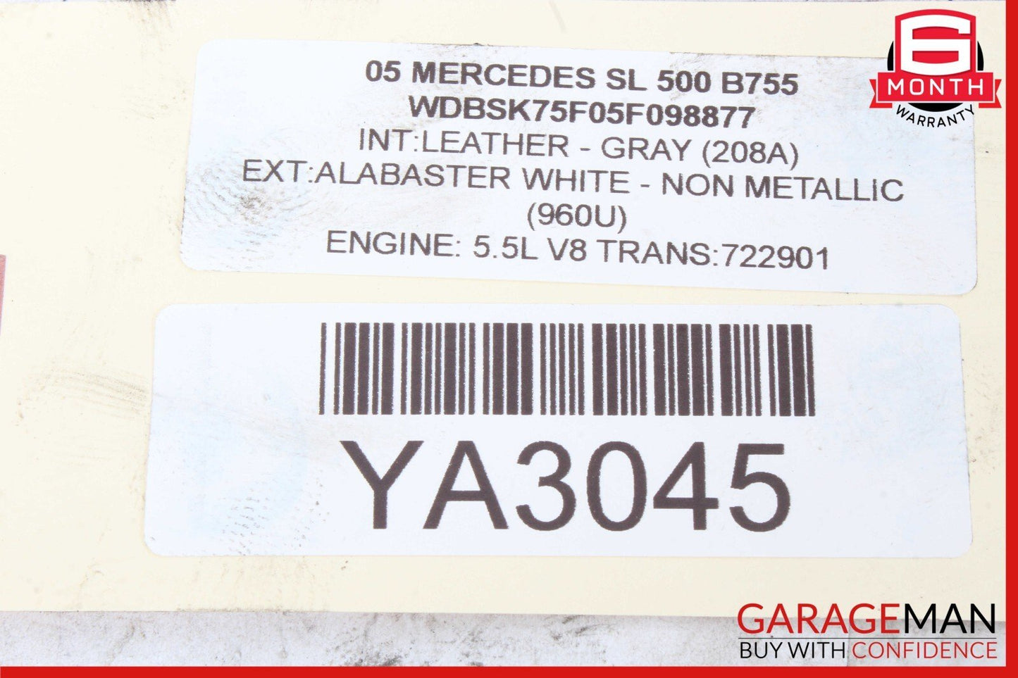 03-06 Mercedes R230 SL500 SL600 Front Right Side Spindle Knuckle Hub Bearing OEM