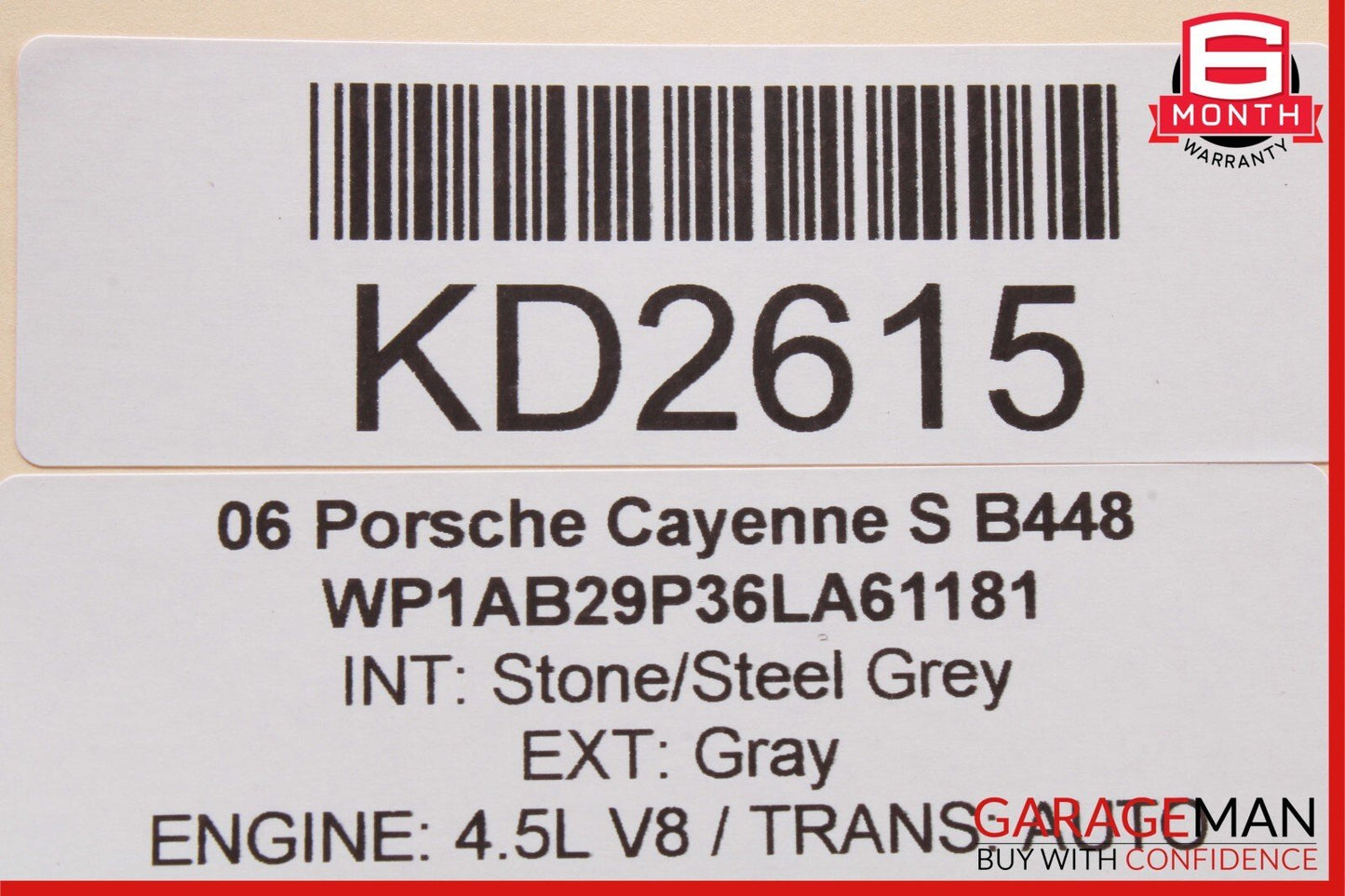 03-06 Porsche Cayenne S 955 Front Left Driver Side Suspension Upper Control Arm