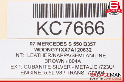 07-13 Mercedes W221 S550 Center Dash Air Vent AC A/C Clock Trim Cover Assembly