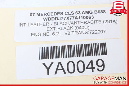 03-11 Mercedes W219 CLS63 AMG Rear Left Air Spring Airmatic Tank Assembly OEM