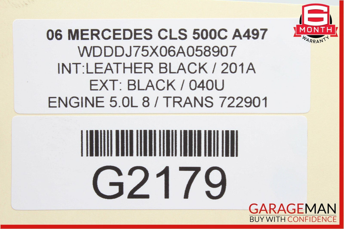 06-11 Mercedes W219 CLS500 Rear Right Side Door Window Motor Regulator OEM