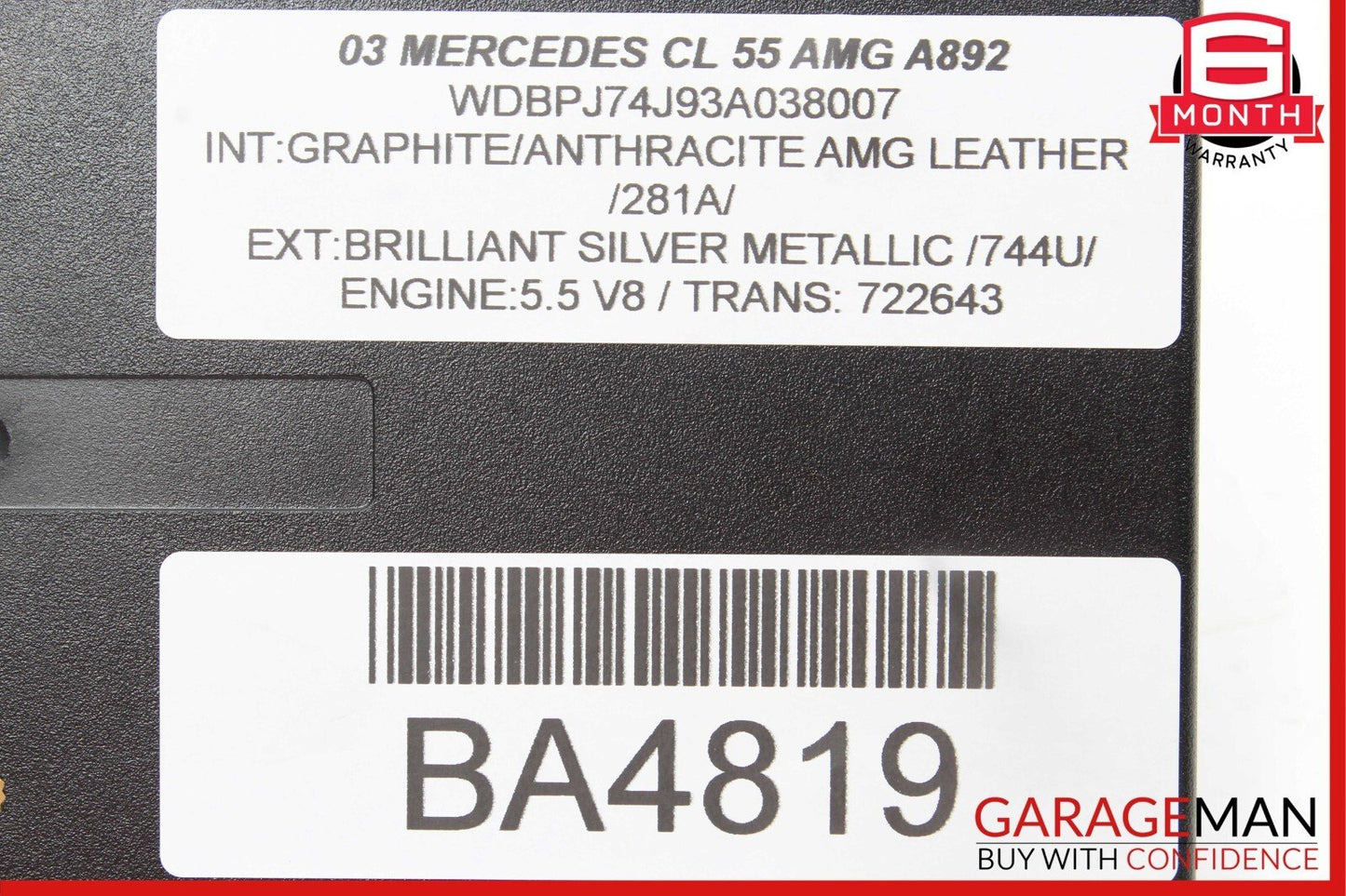 00-06 Mercedes W215 CL55 AMG S430 SL500 ML500 Voice Command Control Module OEM