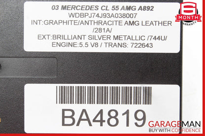 00-06 Mercedes W215 CL55 AMG S430 SL500 ML500 Voice Command Control Module OEM