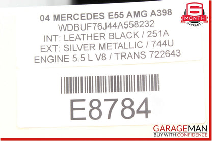 03-09 Mercedes W209 CLK500 E55 AMG Multi Contour Seat Vacuum Pump 2038000048 OEM