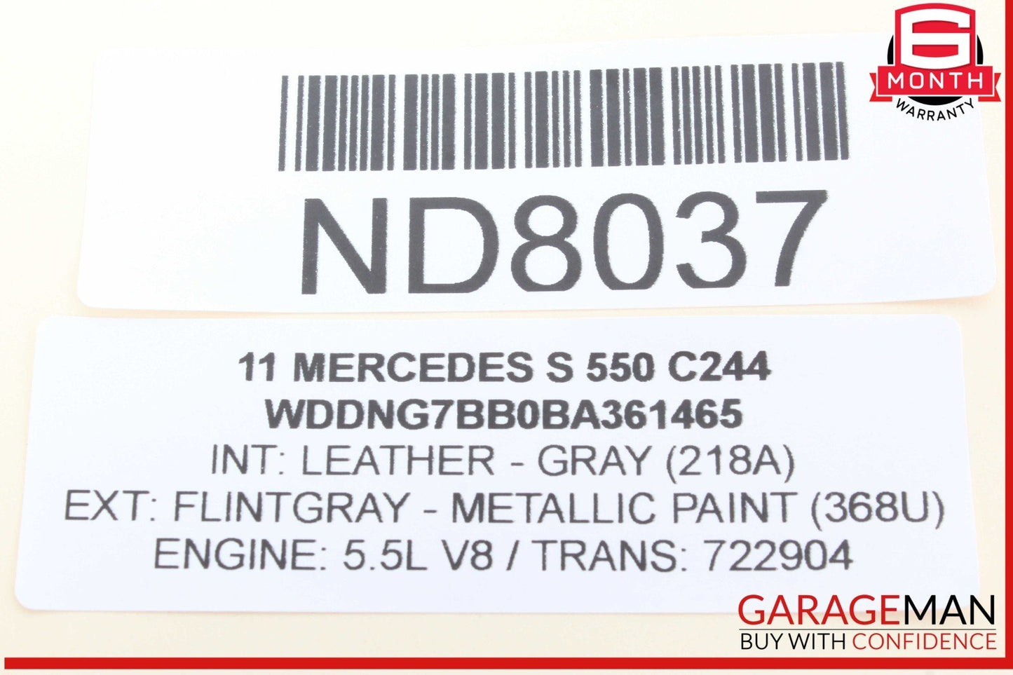 07-13 Mercedes W221 S550 Rear Right Passenger Side Reading Light OEM