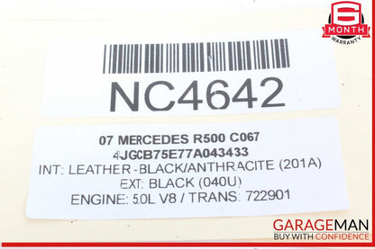 06-13 Mercedes W251 R500 Rear Trunk Tailgate Release Open Handle OEM