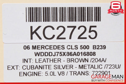 06-08 Mercedes W219 CLS500 Front Right Mirror Door Rear View Cubanite Silver