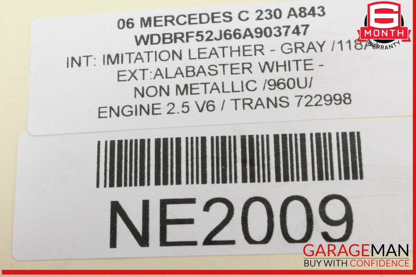 05-14 Mercedes W203 C230 GL450 Engine PCV Crankcase Vent Valve Oil Separator OEM