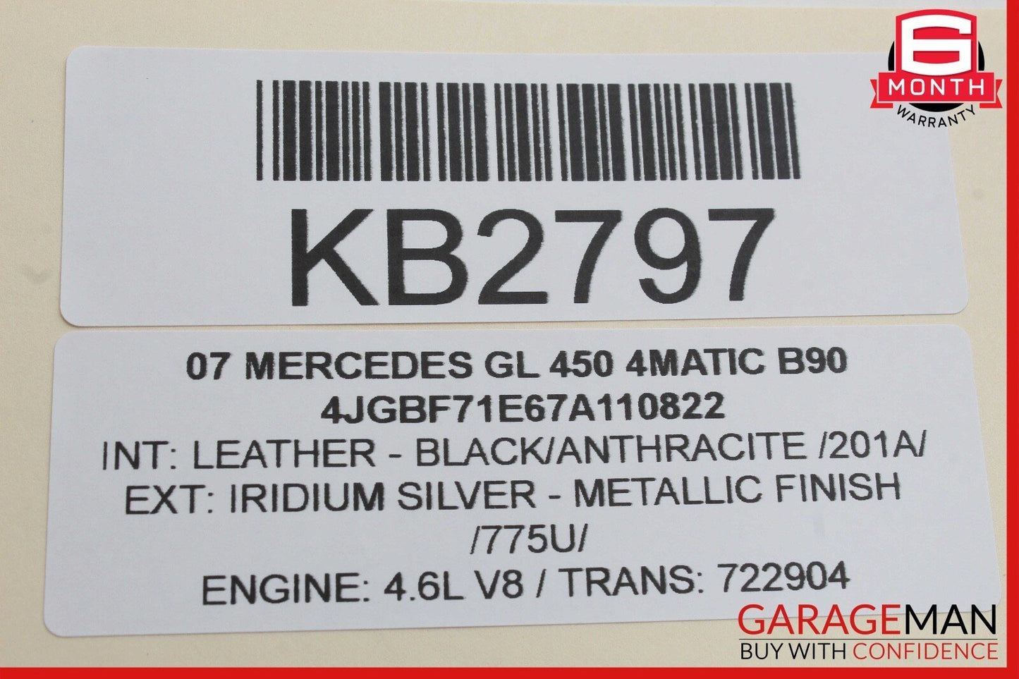 06-13 Mercedes X164 GL450 4MATIC Front Right Side Door Control Module Unit OEM