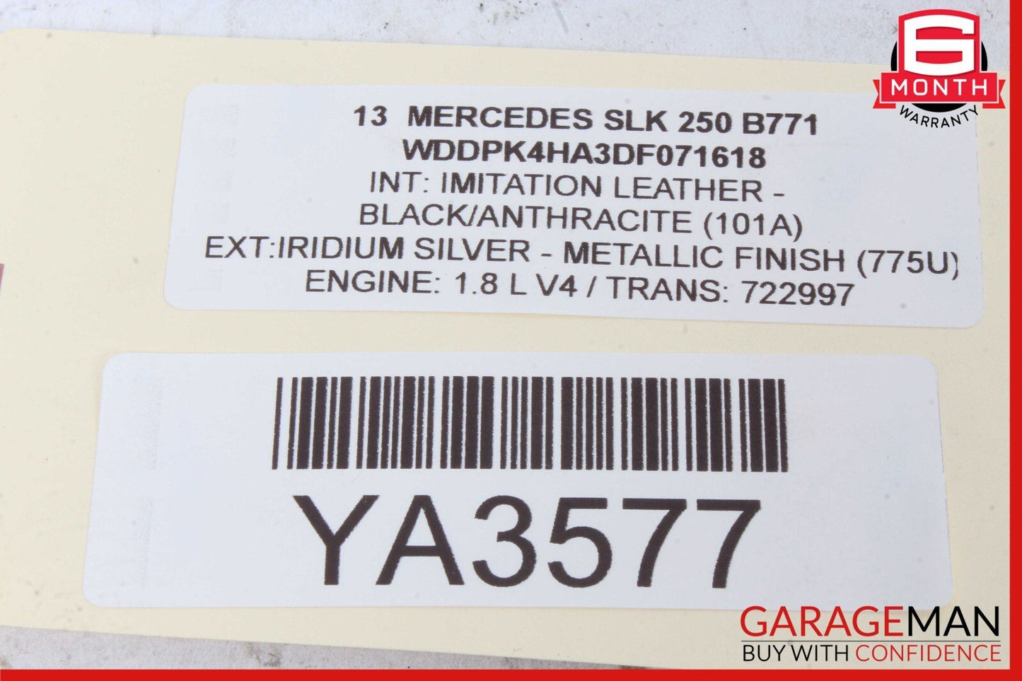 12-20 Mercedes R172 SLK350 SLC300 Front Right Side Seat Belt Seatbelt Retractor