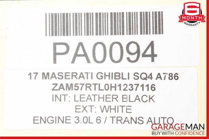 14-17 Maserati Ghibli Rear Suspension Subframe Crossmember Cross Member Frame