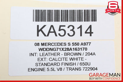 07-09 Mercedes CL550 S550 S63 AMG Trunk Release Remote Open Close Module