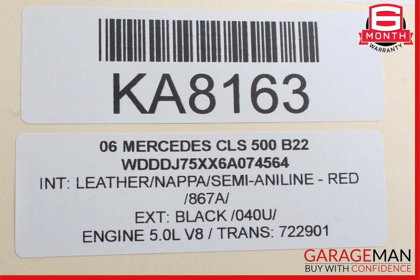 06-08 Mercedes W219 CLS500 Front Right Side Mirror Door Rear View Black OEM