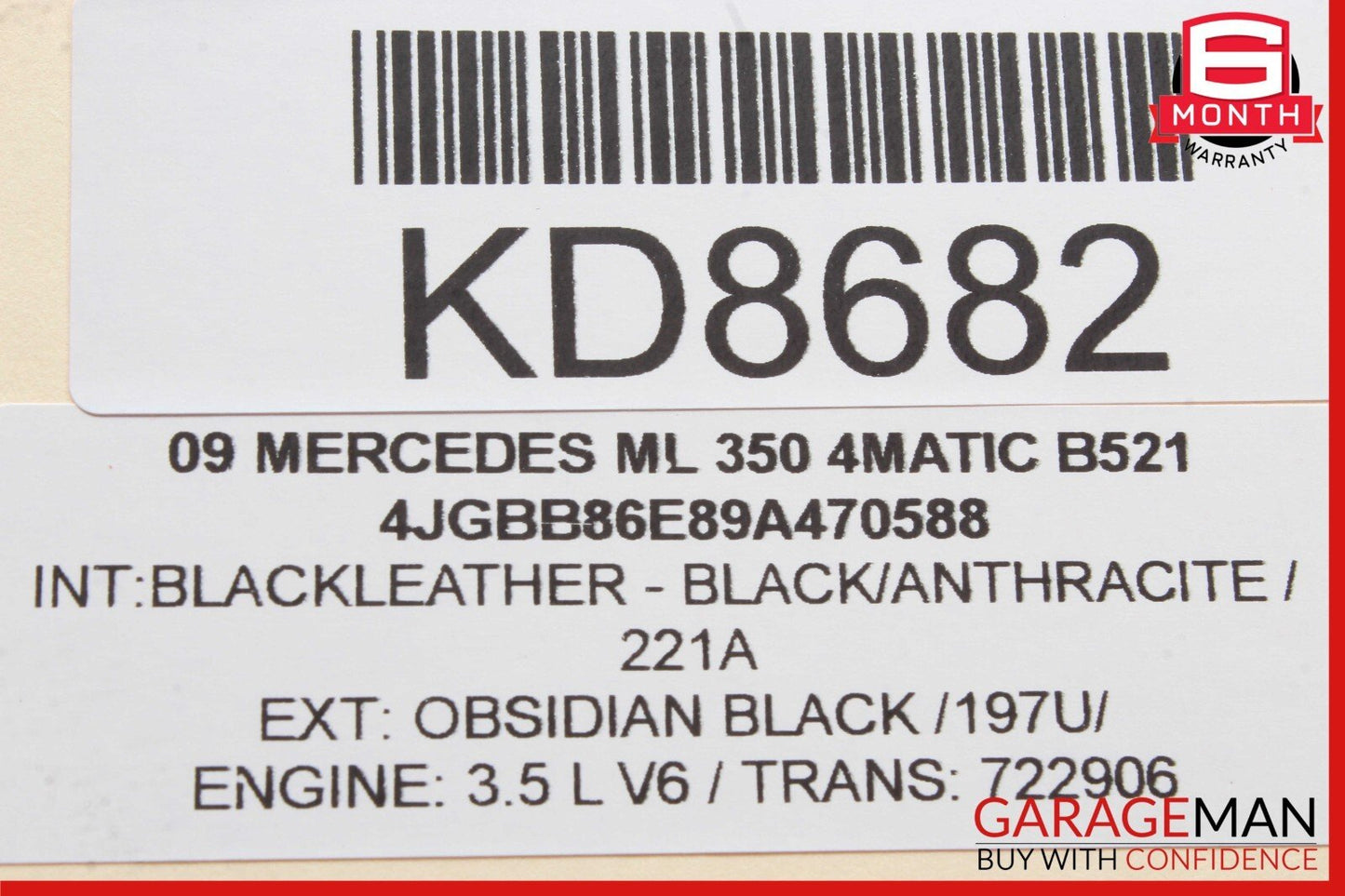 09-13 Mercedes ML350 GL450 ML550 Right / Left Headrest Screen Monitor Display