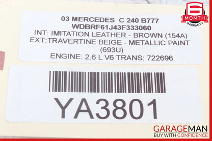 01-09 Mercedes W203 C240 CLK500 Radiator Overflow Bottle Tank Reservoir OEM