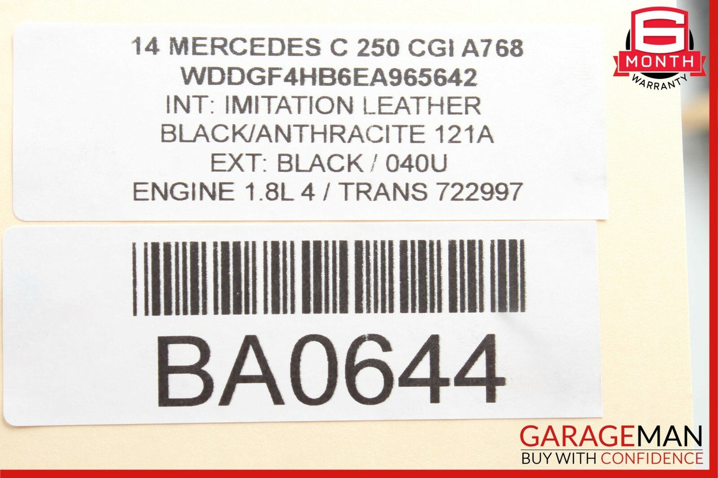 08-15 Mercedes W204 C250 C350 Front Left Door Window Regulator Motor Unit OEM