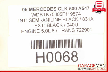 03-09 Mercedes W209 CLK500 Convertible Top Roof Control Controller Module Unit