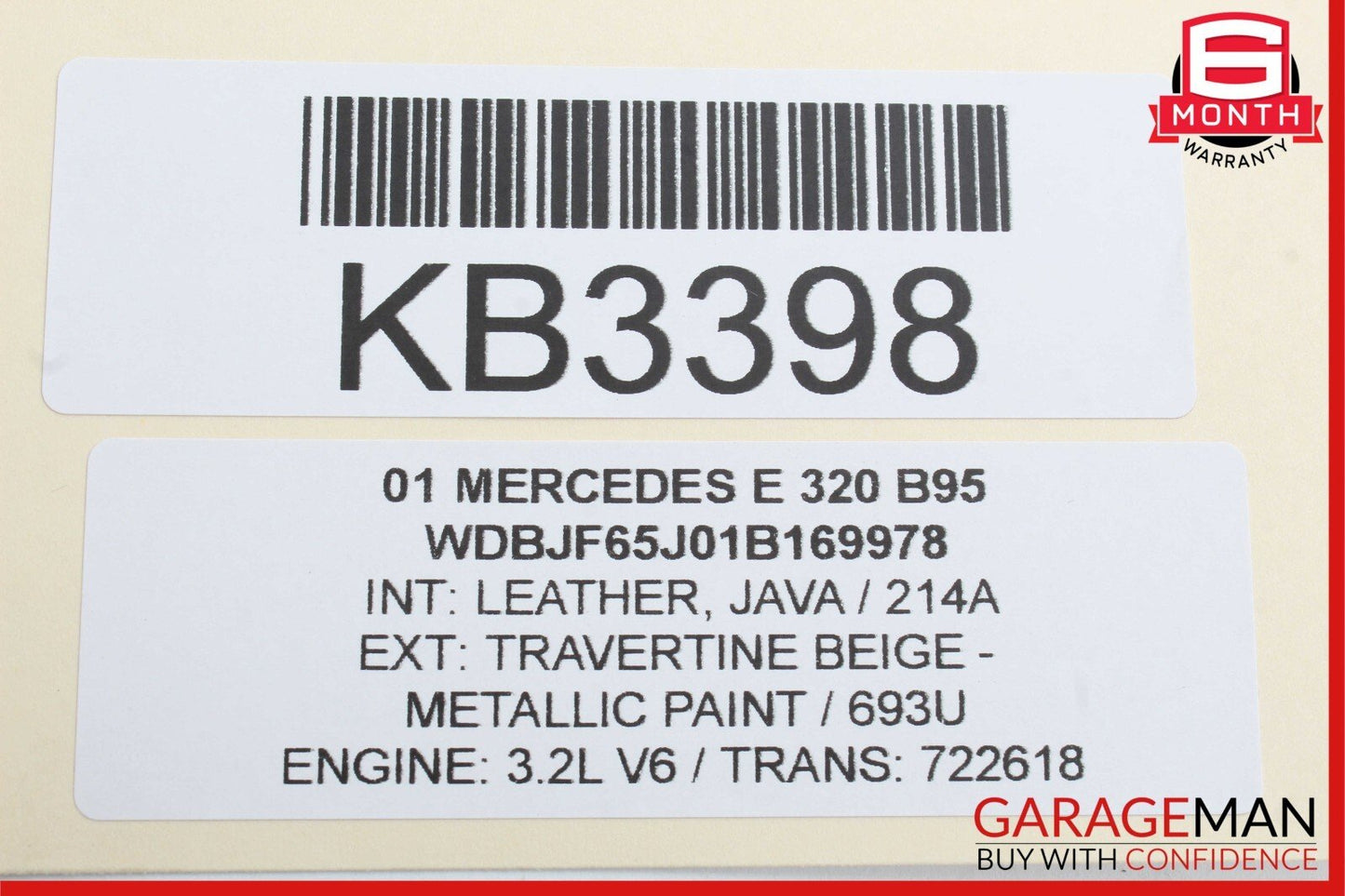 96-02 Mercedes W210 E320 Rear Right Passenger Side Exterior Door Handle OEM