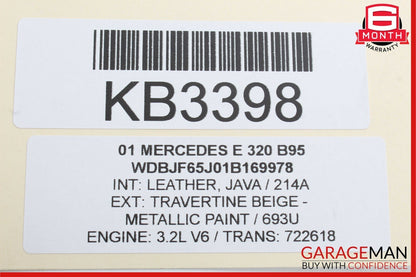 96-02 Mercedes W210 E320 Rear Right Passenger Side Exterior Door Handle OEM