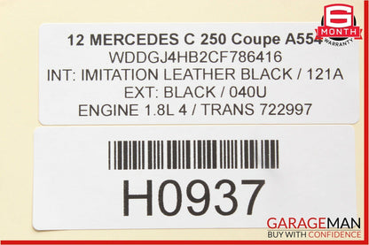 12-15 Mercedes W204 C250 Front Right Passenger Side Door Control Module Unit OEM