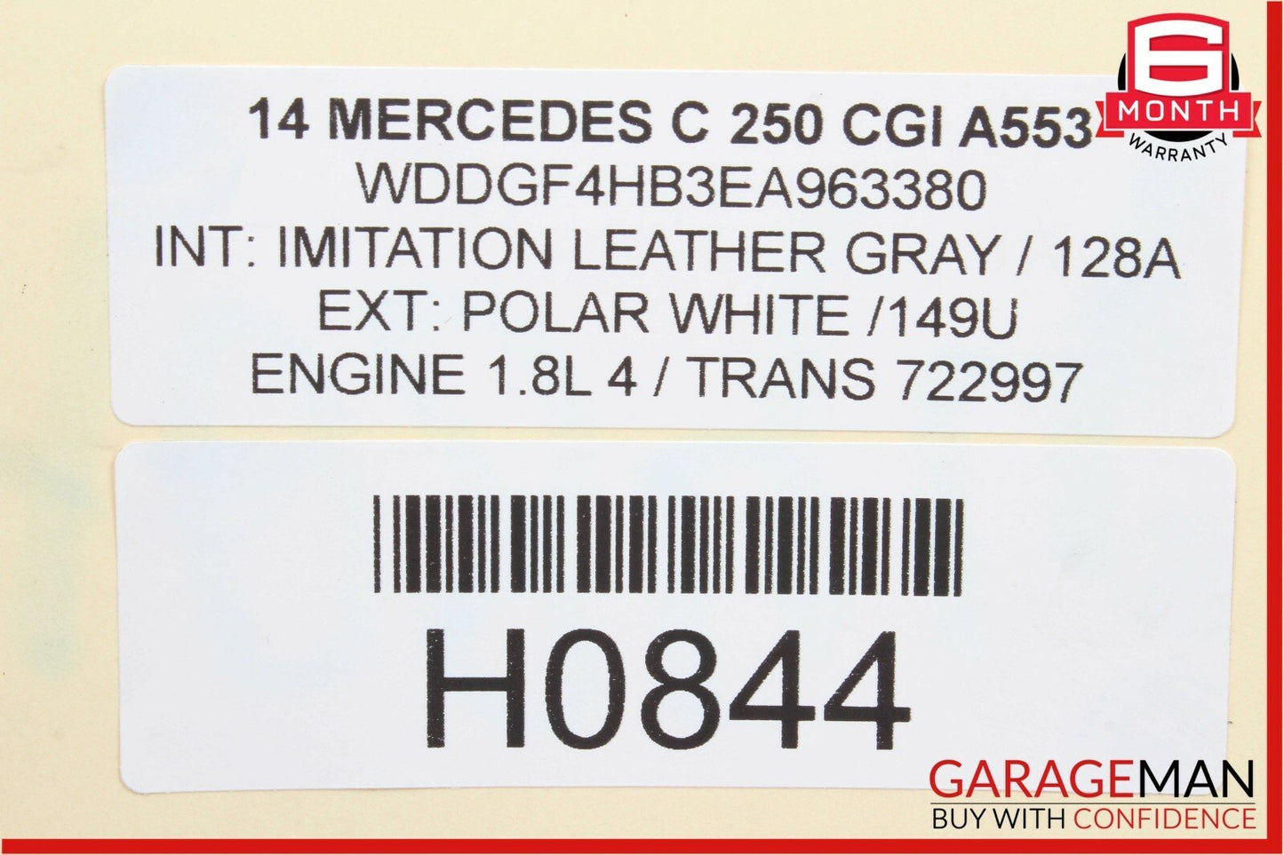 08-14 Mercedes W204 C250 C63 AMG Rear Overhead Dome Light Lamp Reading Map OEM