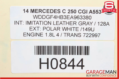 08-14 Mercedes W204 C250 C63 AMG Rear Overhead Dome Light Lamp Reading Map OEM