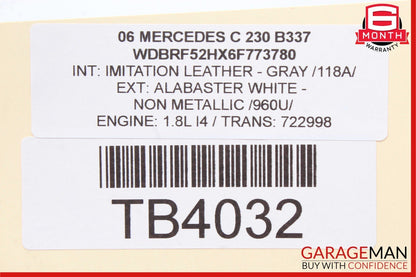 01-07 Mercedes W203 C230 C320 C32 AMG Front Left Side RWD Lower Control Arm