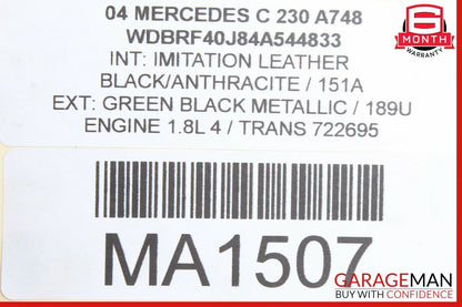 01-07 Mercedes W203 C230 C320 Rear Left Driver Door Window Regulator Motor OEM
