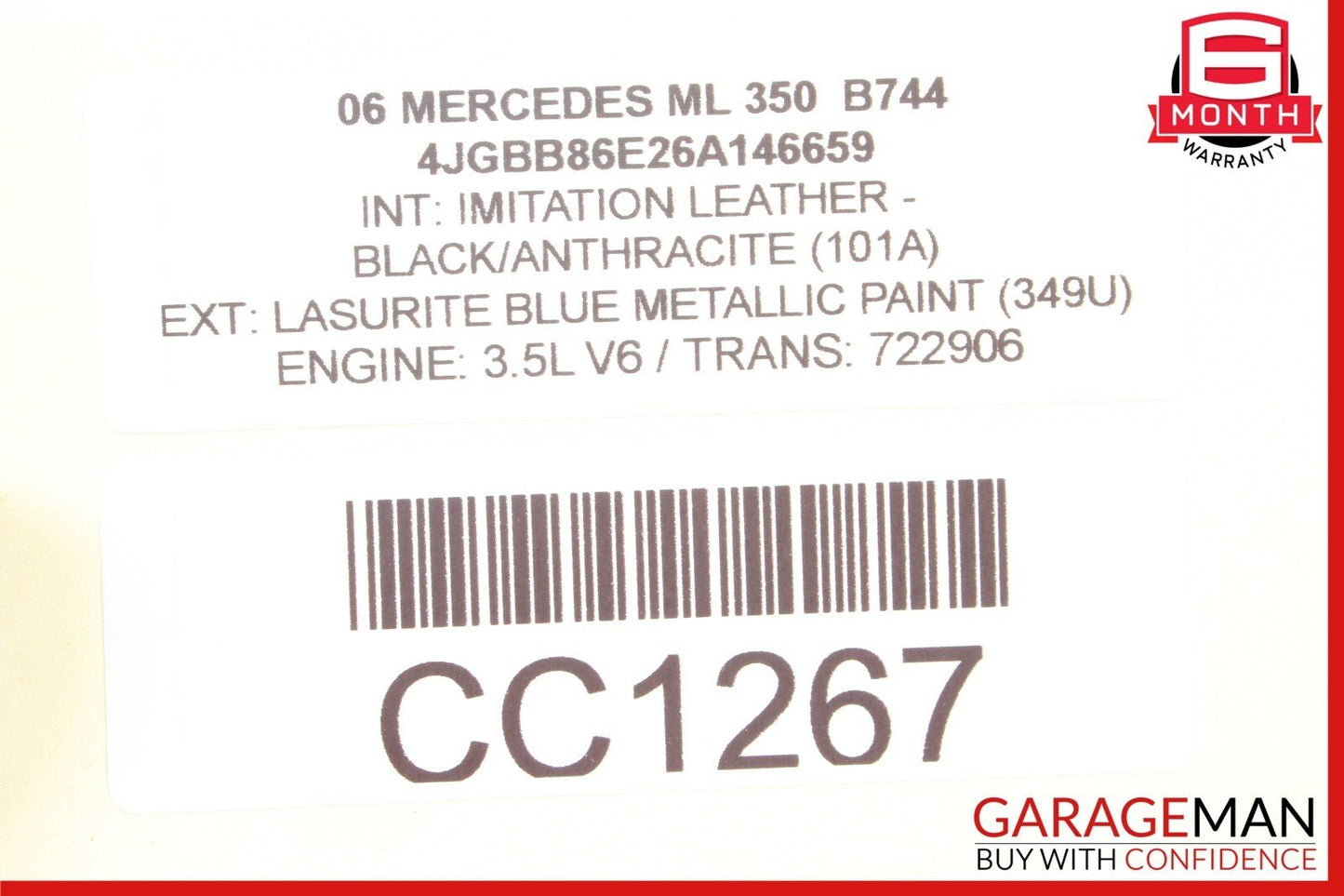 05-12 Mercedes W164 ML350 R350 C300 Engine Motor Coolant Water Pump Assembly OEM