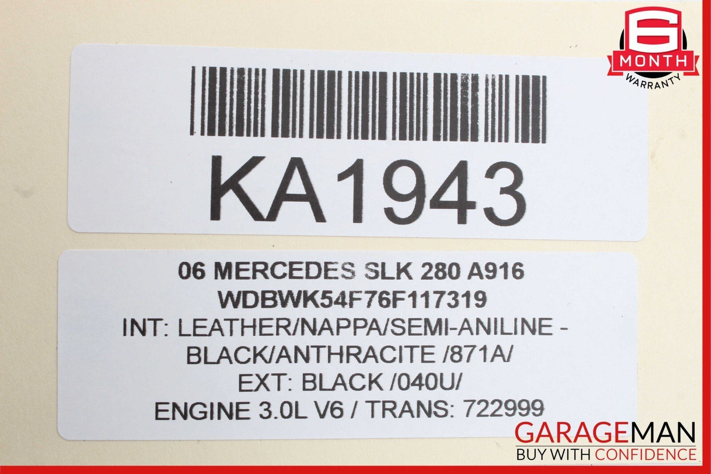 05-11 Mercedes R171 SLK280 SLK350 Front Right Side Lower Control Arm OEM