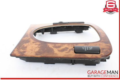 03-06 Mercedes W220 S500 4MATIC Center Console Shifter Distronic Bezel Trim Wood